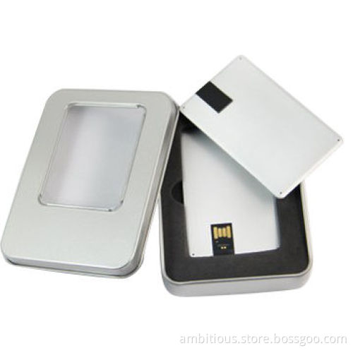 Oval USB card, flip style connector